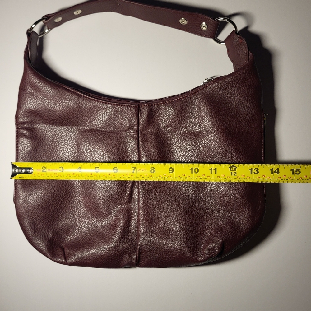 Burgundy Leather Hobo Bag - Picture 7 of 8